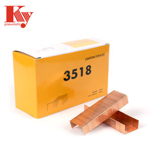 مسامير إغلاق على شكل حرف U مطلية بالنحاس سلسلة 35 3518 دبابيس إغلاق الكرتون لتغليف الصناديق - Product Image 1