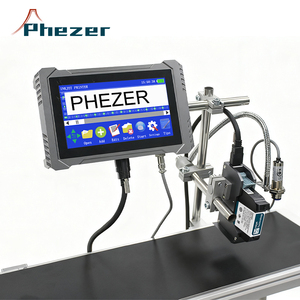 7 pulgadas 25,4mm <span class=keywords><strong>2</strong></span> cabezales 5CM Fecha de caducidad automática Número de lote Codificación Logo Impresora de inyección de tinta industrial continua en línea - Product Image 1