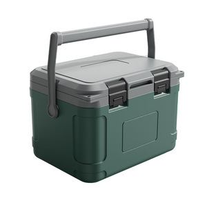 Portable Insulated <b>Cooler</b> <b>Box</b> 21L Green Outdoor Beverage Food Storage With Handle - Product Image 1
