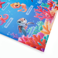 Affiches murales éducatives en gros A0 A1 A2 pour l'apprentissage de l'alphabet et des mathématiques, tableau pédagogique de vocabulaire anglais pour les salles de classe