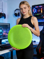 Coussin de siège circulaire en TPE respirant, amovible, lavable, anti-acariens pour chaise de bureau et maison
