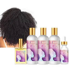 Jamaican Black Castor Oil Hydrating And Moisturizing Coconut Milk private label natural hair care set line