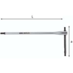 USAG - U02800005 Clés hexagonales à poignée en T avec barre coulissante-CLÉS EAN 8010239300187 T-HANDLE CLÉS HEXAGONALES - Product Image 2