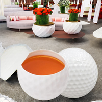 Verres à shot en forme de balle de golf de qualité alimentaire, 3 pièces, design classique, gobelets en plastique pour les amateurs de golf et la décoration de fête