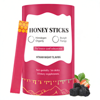 Bâtonnets de miel au shilajit saveur fraise pour adultes, liquide oral, minéraux fulviques, soutien de la mémoire et du sommeil, croissance des cheveux, 2 bâtonnets - Vente chaude