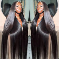 Peluca frontal de encaje suizo 13x4 de cabello humano brasileño, pelucas frontales de encaje HD sin pegamento de cabello humano virgen vietnamita e indio al por mayor