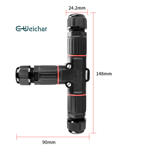 Led-Außenbeleuchtung wasserdichter Anschluss P20T <span class=keywords><strong>3</strong></span>-Wege-wasserdichter Schnellanschluss Stromkabel Endstück Block-Anschluss - Product Image 2