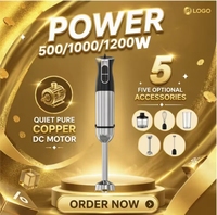 Mixeur Plongeant 6-en-1 Économique 1200W – Nouveauté en Promotion – Corps Principal Détachable pour un Nettoyage Facile