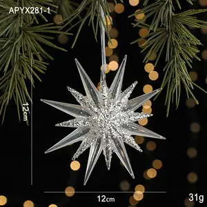 Colgante de adornos colgantes de acrílico de plástico transparente para niña de Ballet para decoración de árbol de Navidad