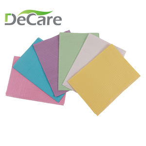 Bavaglioli dentali monouso impermeabili personalizzati a 2 strati di carta e 1 strato di polietilene - Product Image 2