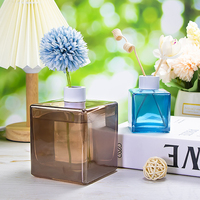 Vente en gros de flacons diffuseurs d'arômes carrés de 500 ml et 1000 ml, contenants de parfum d'intérieur avec couvercle à vis et emballage