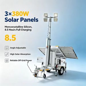 <span class=keywords><strong>Faro</strong></span> LED <span class=keywords><strong>Solare</strong></span> Mobile Elettrico <span class=keywords><strong>a</strong></span> 3 Pannelli con Palo da 6,5-9 Metri, Batteria al Litio, Bassa Rumorosità, Prezzo di Vendita Diretta dalla Fabbrica - Product Image 2