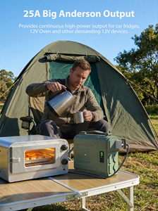 Estación de Energía Portátil de 384 Wh, Paquete de Baterías LiFePo4 33140 con Carga Rápida USB-C PD de 100 W, Encendedor de Cigarrillos de 12 V, Anderson de 25 A - Product Image 3