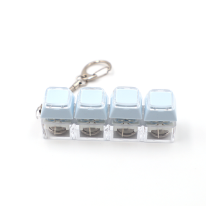 Porte-clés personnalisé avec 4 touches de clavier pastel, bouton de clavier, interrupteur, capuchon de touche, Fidget Clicker - Product Image 3