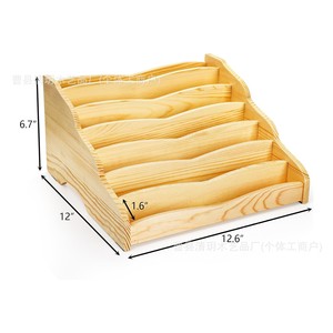 Wooden Tiered Eyewear Display <b>Box</b> 7 Layers Eco Friendly <b>Makeup</b> Storage Organizer Desktop Bedroom Living Room Use - Product Image 4