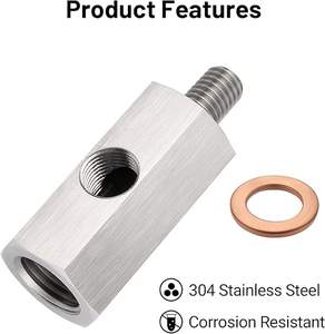 อะแดปเตอร์แปลงจากตัวผู้เป็นตัวเมีย พร้อมพอร์ตเกจ 1/8 นิ้ว NPT, ขนาด NPT BSP เมตริก สำหรับจุดทดสอบไฮดรอลิกและเกจ<span class=keywords><strong>วัด</strong></span>แรงดัน - Product Image 3