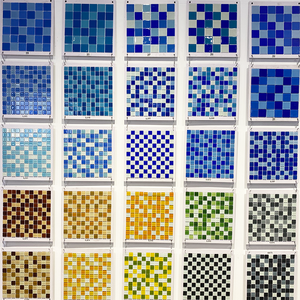 Hiện đại 300x300 mét bóng tráng men Gạch Mosaic với Aqua màu xanh lá cây óng ánh hiệu ứng cho hồ bơi gạch ngoài trời tường sàn - Product Image 6