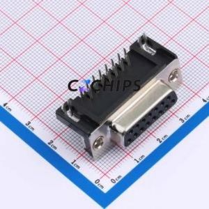 X0315FT17B1H D-Sub/VGA Connector Bent Lead Through Hole Connector Standard D-Sub Female 15P Right Angle Insert - Product Image 1