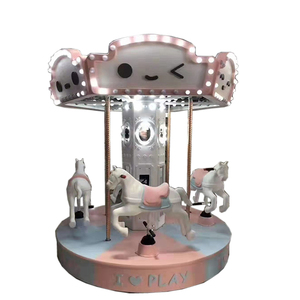 Carrusel de 4 Asientos para Niños, Atracciones para Parques de Diversiones al Aire Libre, Mini Carrusel Caballo Tiovivo en Venta - Product Image 1