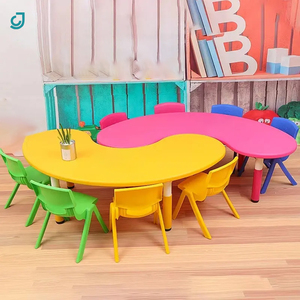 Mesas y Sillas de <span class=keywords><strong>Media</strong></span> <span class=keywords><strong>Luna</strong></span> para Guarderías y Jardines de Infancia, Sillas y Mesas Escolares para Niños, Sillas y Mesas para Eventos, Venta al Por Mayor - Product Image 6