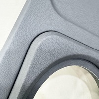 Accessoires automobiles YBJ – Coque de haut-parleur de porte en cuir modifiée pour Land Cruiser LC70 76 78 2007-2023 Gris LC79 – Cache-haut-parleur