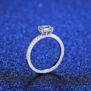 CZCITY Moissan ite Diamond Hochzeit Silber 925 Real GRA Zertifikat Frau Band Engagement Großhandel Versprechen Ring - Product Image 6