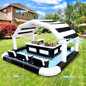 Op maat gemaakte PVC opblaasbare zwembadbars voor volwassenen, voor buitenfeesten en evenementen in de tuin - Product Image 5