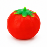 Jouet Squishy Fraise Réaliste en Mousse PU à Remontée Lente Anti-Stress Sensoriel à Presser 8cm Sac OPP Boîte de Présentation Unisexe 14