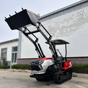 Tractor <span class=keywords><strong>de</strong></span> Orugas <span class=keywords><strong>de</strong></span> 50 CV con Cucharón y Perforadora Rotatoria para Campos <span class=keywords><strong>de</strong></span> Arroz y Campos Secos - Product Image 1