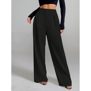 <span class=keywords><strong>Pantaloni</strong></span> <span class=keywords><strong>Palazzo</strong></span> <span class=keywords><strong>a</strong></span> Vita Alta con Pieghe e Gamba Larga, Stile Casual Trendy per Donne, Ideali per Viaggi e Vacanze - Product Image 1