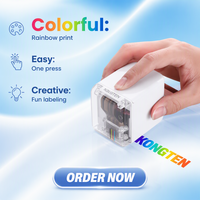 Impresora Portátil Mini Mbrush Colorida para Café, Latte, Pastel, Macaron, Té con Leche, Etiquetas, Logotipos, Códigos de Barras