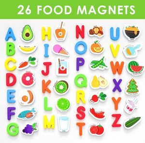 Letras magnéticas Alfabeto Letra <span class=keywords><strong>minúscula</strong></span> Pegatinas de animales de dibujos animados Imanes de nevera ABC Preescolar Juguete educativo de aprendizaje - Product Image 3