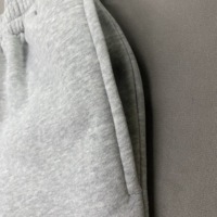 Pantalon de survêtement personnalisé PT1201 avec logo brodé en tissu éponge, coupe ample, jambe large, en coton tricoté, style jogging évasé pour homme