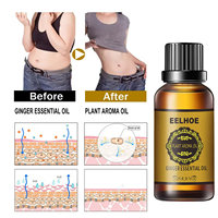 Huile Amincissante Naturelle aux Plantes, Huile Essentielle Premium à l'Arôme de Gingembre, Huile de Massage pour Raffermir l'Abdomen et Drainer le Corps