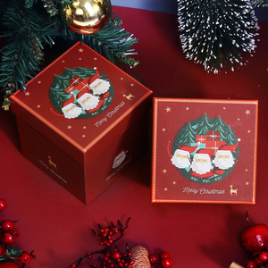 Scatole Regalo Natalizie a Nido, Eleganti e Divertenti con Disegni di Babbo <span class=keywords><strong>Natale</strong></span>, Scatole Rigide Perfette <span class=keywords><strong>per</strong></span> Confezionare Regali o Decorazioni Natalizie - Product Image 1