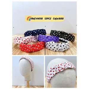 Diadema con nudo de lunares de 3 cm de ancho, diadema ajustable para mujeres y niñas, accesorio de moda - Product Image 1