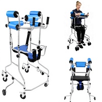 Andador de 8 Ruedas con Capacidad para 220 lb, Altura Ajustable, Ayuda de Rehabilitación para Hemiplejia y Miembros Inferiores, para Movilidad de Personas Mayores