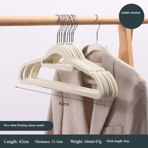 Direct Factory Supply Anti-Slip Velvet Hanger for Home Plastic Clothes <strong>Rack</strong> &amp; <strong>Rail</strong> for Seamless Arrangement &amp; Storage - Product Image 2