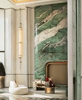Grande dalle de jade vert naturel, polyvalente, polie, vert profond, pour mur, sol, salle de bain, cuisine, salle à manger, hôtel, villa
