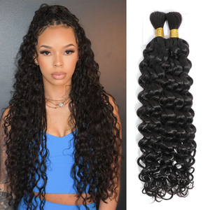Extensiones de Cabello Humano Ondulado y Rizado para Trenzas, Paquetes a Granel para Trenzas Boho Onduladas, Venta al por Mayor - Product Image 1