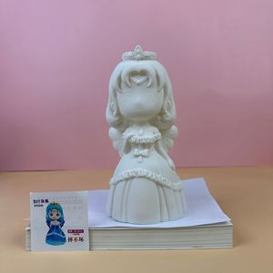 Vente en gros fabricants blanc blanc princesse mignon dessin animé PVC vinyle <span class=keywords><strong>peinture</strong></span> poupées <span class=keywords><strong>figurine</strong></span> pour tirelire boîte d'économie d'argent - Product Image 4