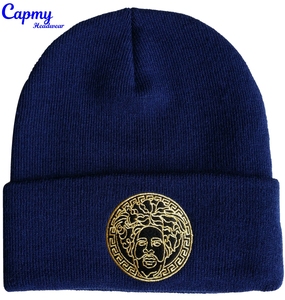 Wholesale Warm Maroon Knit Fashion Beanie <strong>Hat</strong> Cap Black Label Sport <strong>Men</strong> Women <strong>Pom</strong> <strong>Pom</strong> Custom Knitting Beanie <strong>Hats</strong> - Product Image 5