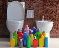 Bouteilles de détergent à lessive MAYSURE, conteneur en HDPE ou bouteille en plastique pour détergent liquide, nettoyant pour toilettes, production en usine.