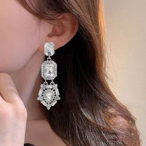 925 <b>Silver</b> Needle European American Style Asscher Cut Zircon Studded <b>Stud</b> Earrings Trendy Butterfly Sparkling Fashion Jewelry - Product Image 1