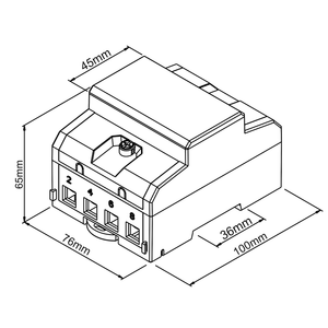 Medidor de Pulso Eléctrico Trifásico de 4 Modelos YTL DTS353F 50HZ para Riel DIN con Múltiples <span class=keywords><strong>Tarifas</strong></span> - Product Image 5