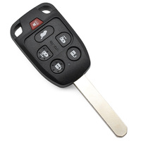 Carcasa de Llave de Control Remoto para Auto, 6 Botones, Completa con Llave HON66 y Carcasa Interior, para Reemplazo de Llaves, Repuestos