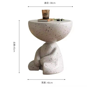 Table d'appoint unique à bord humanoïde, table d'extrémité robuste et durable, conte de café - Product Image 3