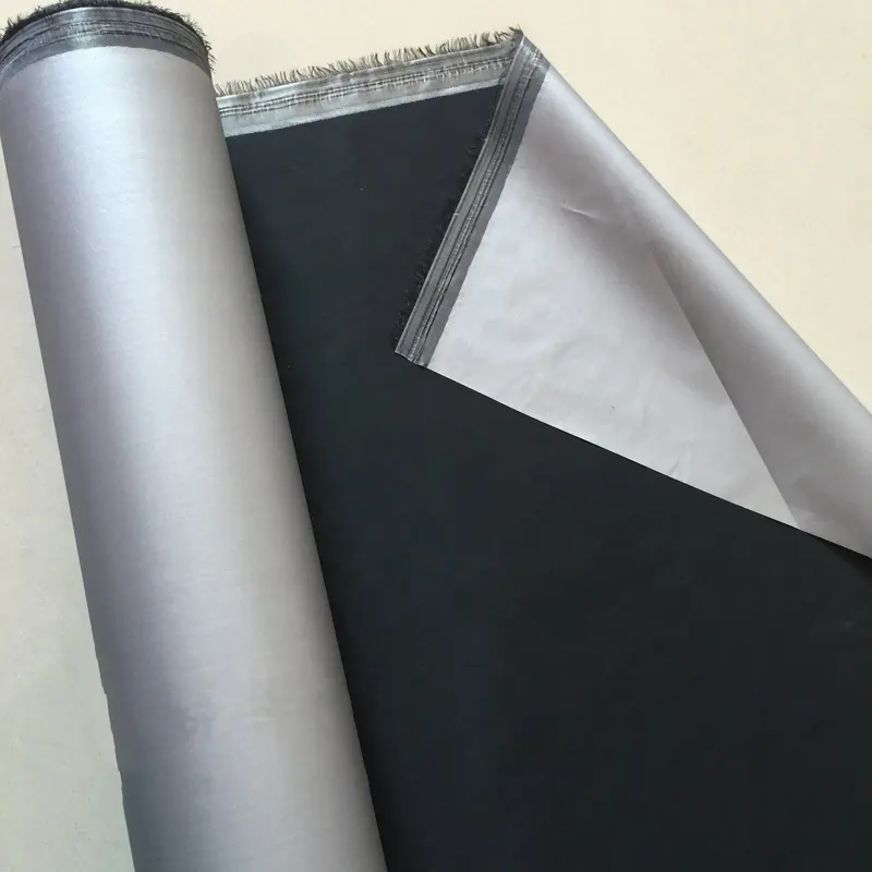 RTS Factory Price Waterproof Blackout Silver Coating Polyester Taffeta Fabric
