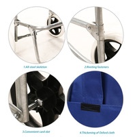 Chariot de courses pliable en nylon Oxford personnalisé pour monter les escaliers, sacs de courses pliables, chariot de courses pliable avec roues