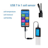 USB 8 in 1 Soil Moisture Meter RS485 PH Moisture Temp EC Salinity NPK New Design Soil Meter for Agriculture Plant Agro - Factory